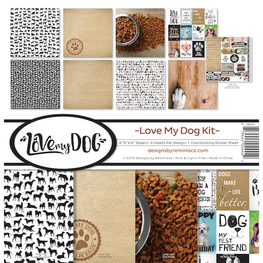 Reminisce Collection Kit 12&#x22;X12&#x22;-Love My Dog